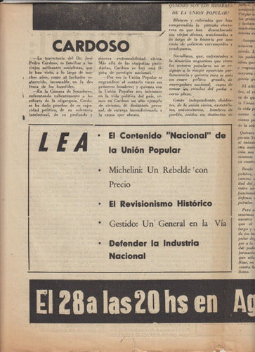 1962 Izquierda Nacional Semanario Nuevas Bases N° 6 Uruguay 1