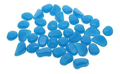 Oubest Glow in the Dark Pebbles - Blue Glowing Rocks 1