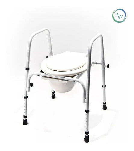 Folding Portable Adjustable Toilet Seat Riser Bidet Chair 0