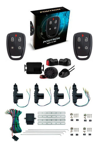 Positron Alarm Kit for Chevrolet Meriva Blazer S10 Zuk with Central Locking for 4 Doors 0