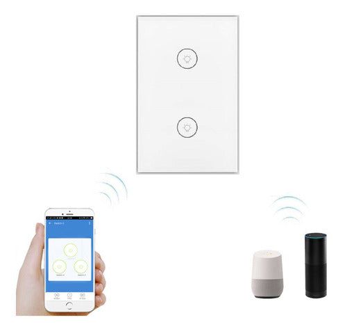 Interruptor Wifi De Luces 2 Botones  Tuya  Smart 0