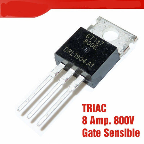 PST BT137-800E TRIAC 8A 800V Gate Sensitive Alternative to BTA8-600S BTB8-600S 1