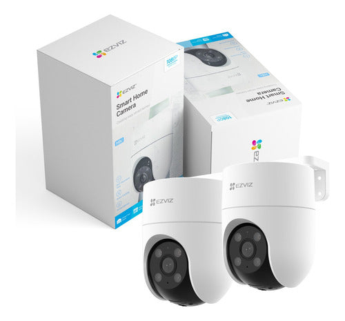 Kit 2 Cámaras Seguridad Ezviz Ip Wifi Domo 360 Exterior 2mp 0