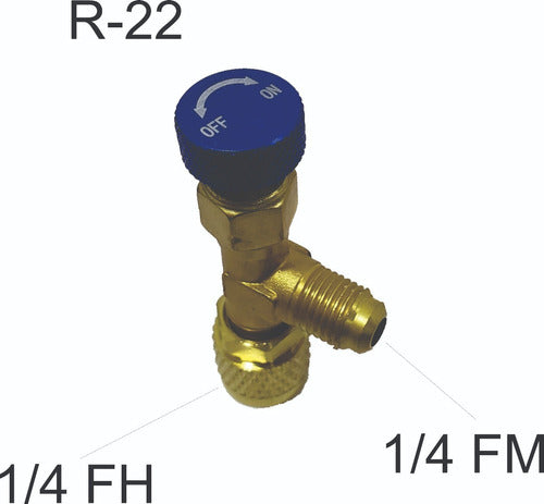 Cooltech Válvula Llave De Acceso Split R-22 1/4fm X 1/4 Fh 0