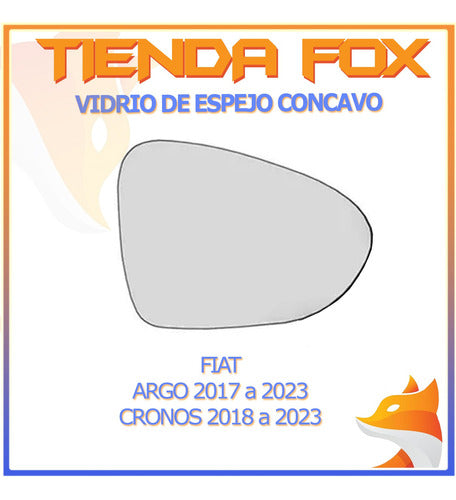 FTM Concave Right Mirror Glass with Base for Fiat Cronos and Argo 2