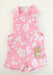 PuntaPie Kids Short Jardineros in Pink Daisy Print for Babies 3