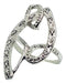 18k White Gold Plated Ring with Swarovski Type Crystals 1