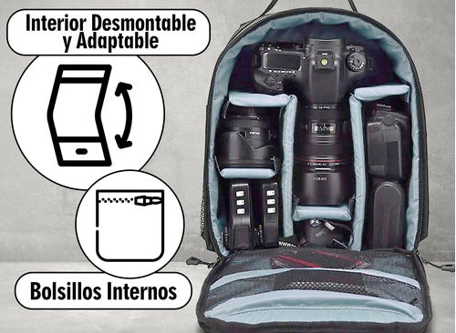 Camera Backpack with Adjustable Padded Dividers 5