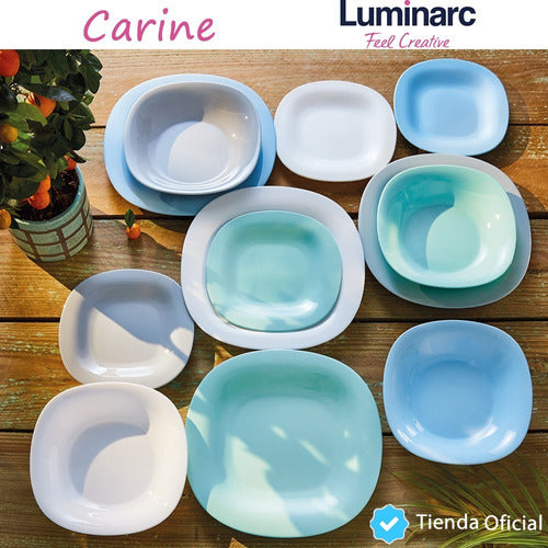 Luminarc Carine Black Flat Plate 27cm Tempered Glass Set of 6 4