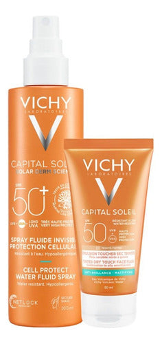 Vichy Capital Soleil Combo Spray Corporal + Toque Seco Color 0