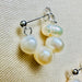 925 Sterling Silver Laminated Natural Pearl Hoop Earrings 2