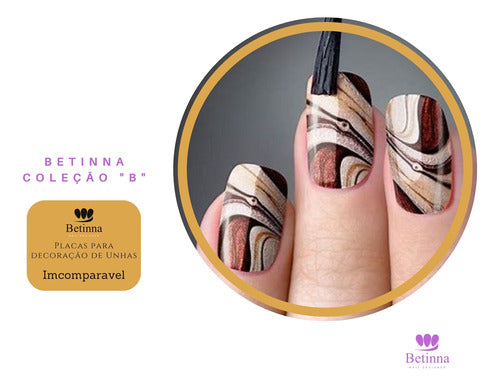 Placa Para Carimbos De Decoração De Unhas Betinna B37 Marble 1