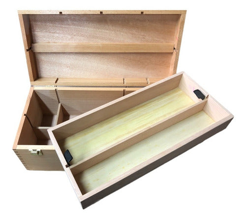 Wooden Multi-Purpose Box Artmate 40x20x15.5cm with Dividers 0