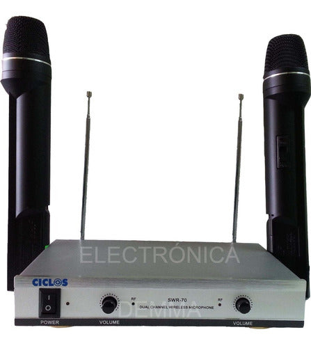 Ciclos Wireless VHF Microphone Pair + Display 1