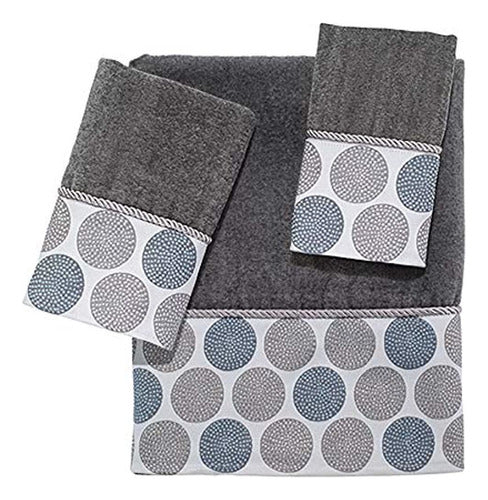 Juego De Toallas Avanti Linens Dotted Circles De 3 Piezas, N 0