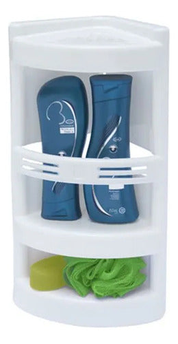 Esquinero Porta Shampoo Organizador Esquinero Plastico Multiuso 1