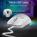 Dierya M1SE Gaming Mouse with Honeycomb Design and RGB Lights - White 4