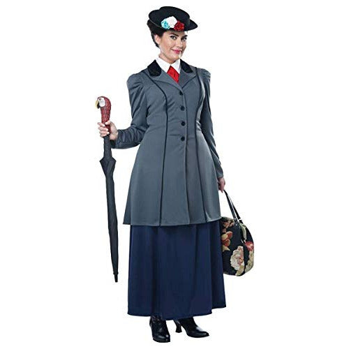 Disfraz De Nanny Mary Poppins Para Mujer, Talla Grande. 0