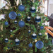 Set Adornos Navideños Colgantes Para Arbol Azules 100 Unidad 5