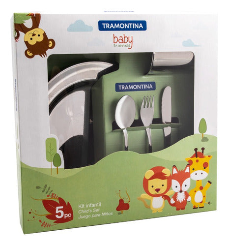 Kit Infantil Tramontina Para Refeição Em Aço Inox 5 Peças 0