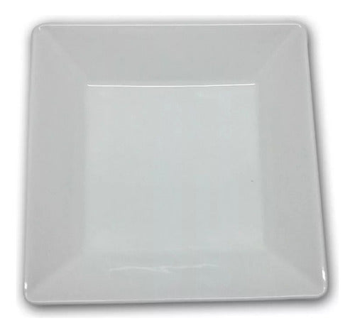 Set of 6 Square Deep Plates 21cm Ceramic by Oxford 0
