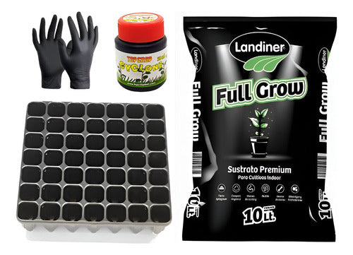 Combo Full Grow 10L + Cyclone + 48 Cuttings Tray + Valhalla Nitrile Gloves 0