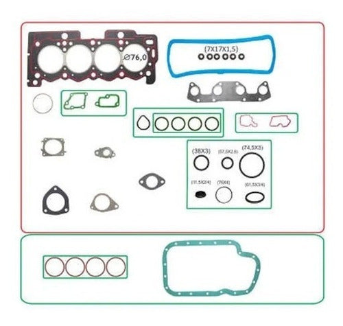 Jogo Junta Motor Peugeot 206 307 1.4 Citroen C2 C3 Completo 0