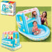 Casa De Juegos Y Pileta Inflable Con Soporte Helados Intex 3