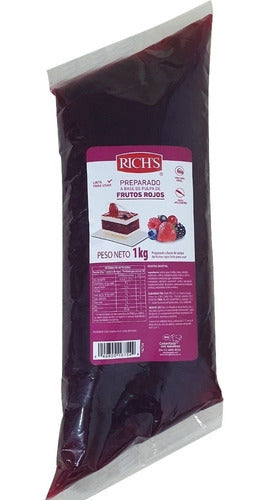 Salsa De Frutos Rojos Rich X 1kg Pulpa Relleno 0