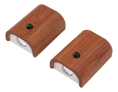 2 Unidades De Sensor De Movimento Night Wooden Usb Night 2