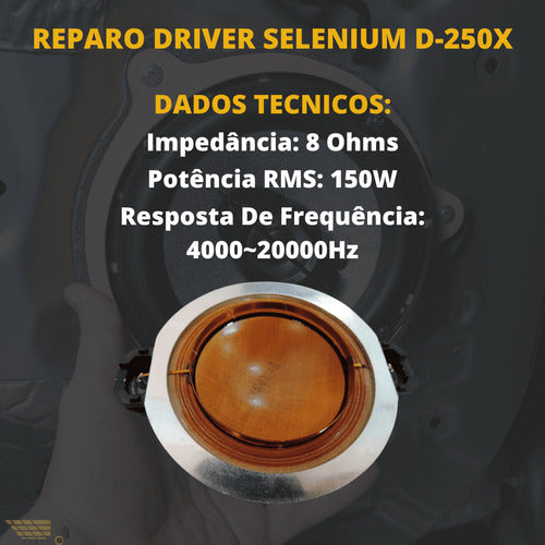 Peça Reposição Reparo Corneta Selenium D-250x Som Paredão 1