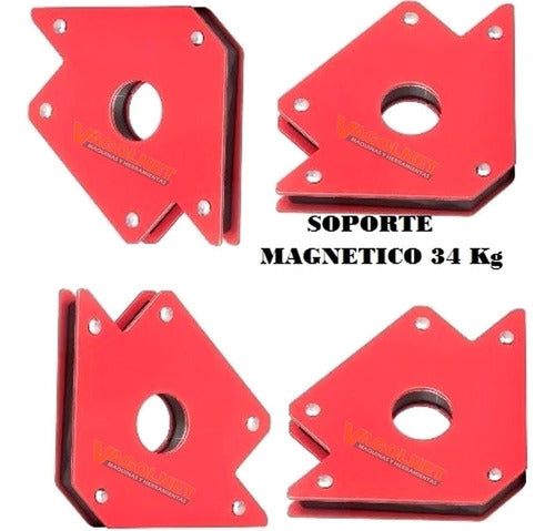 Kit Herreria 4 Soportes Escuadra Magnetica Soporta 34kg Dogo 1