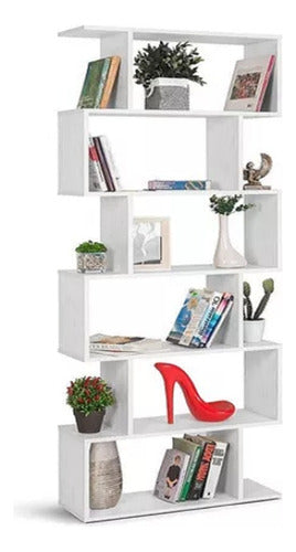 Modern 180cm White Shelf Bookcase Divider Organizer 0