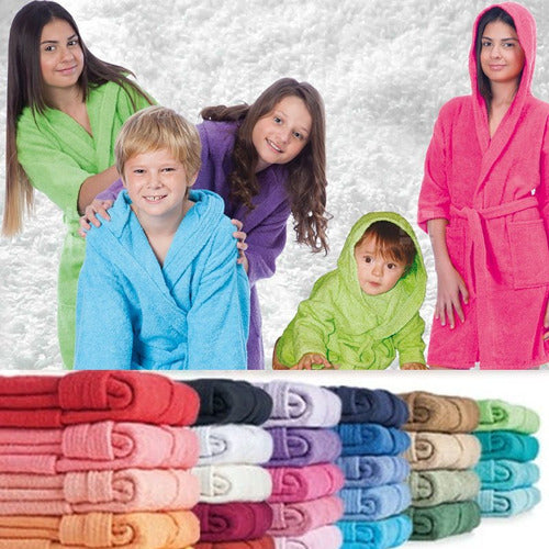 Mariana K Thick Cotton Bathrobe for Kids - Various Colors 2