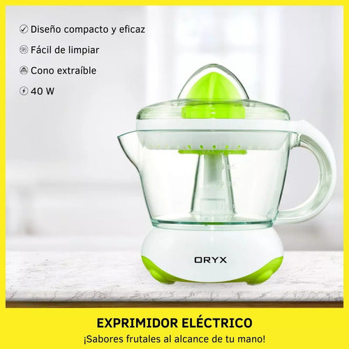 Oryx Exprimidor Electrico 220v 700ml 40w Pico Vertedor Naranja 1