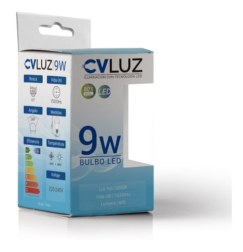 Cvluz Lamparas Led 9W 220V Focos Leds Rosca E27 Luz Blanca X15 1