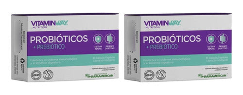 Laboratorios Pharmamerican Probiotics Immune System Digestive Balance Vitamin Way X2 0