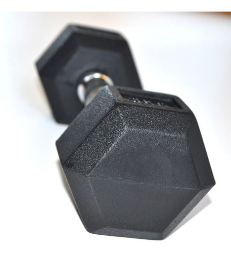 Hexagonal Rubber-Coated 30 Kg Dumbbell Gmp Weights 2