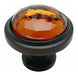 Cosmas 10 Pack - 5317ORB-A Oil Rubbed Bronze Cabinet Hardware Round Knob With Amber Glass - 1-1/4 Diameter 0