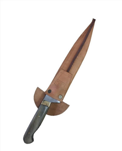 Cuchillo Asado Parrila Artesanal Acero + Funda Cuero Vacuno 0