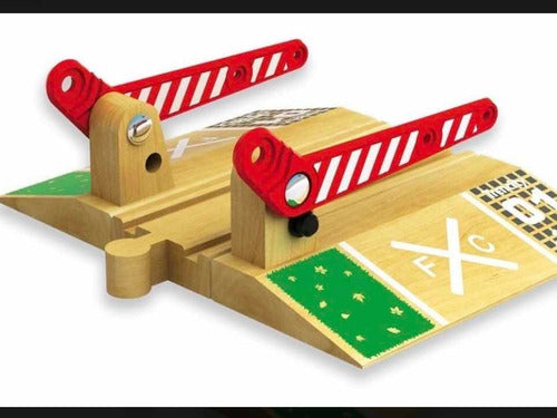 Trencity Wooden Train Level Crossing Set - 3 Pieces 2