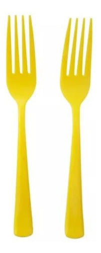 Planeta Fiesta Rigid Plastic Disposable Forks X10 0