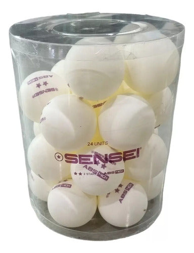 Sensei Ping Pong Balls Bucket X24 Balls White Offer 1