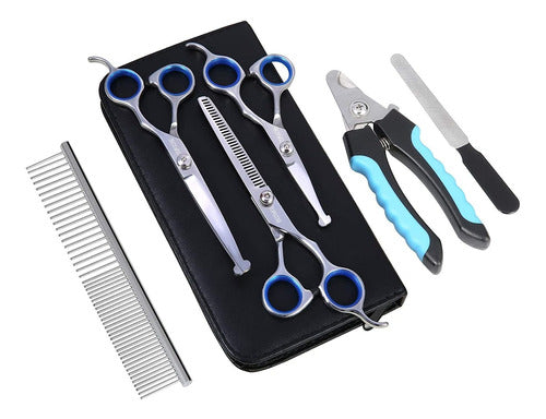 TOPGOOSE Pet Grooming Scissors Kit for Dogs - Set of 6 0