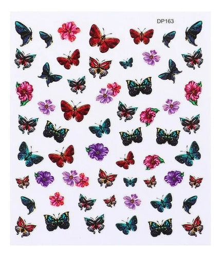 Self-Adhesive Nail Stickers - Butterflies - Nail Art 91