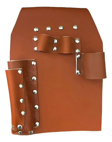 HEYSTOCK Dark Brown Leather Tool Belt Kit with Military Belt 1