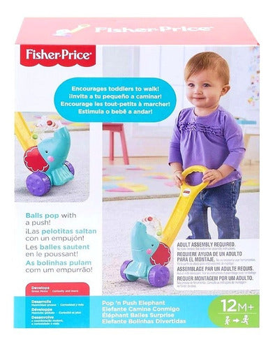 Fisher-Price Elefantito De Arrastre Juego De Bebe Infantil 1