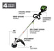 Greenworks Pro GST80320 - Cordless String Trimmer (Tool Only) 3