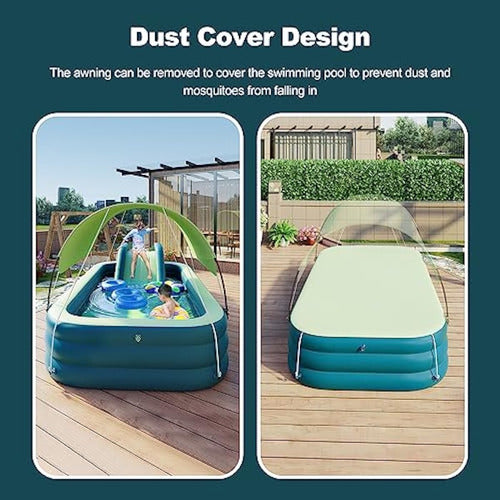 Ergocar Piscina Inflable Con Tobogán Acuático, 3