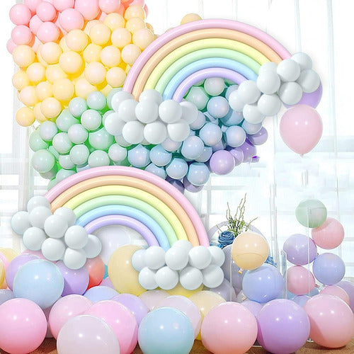 Teletiendauy Rainbow Pastel 106 Balloon Garland 3